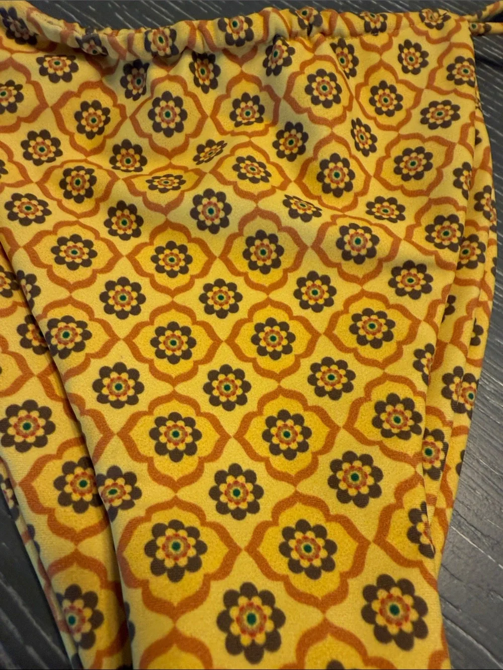 Skatie Yellow Floral-Print Bikini Bottom